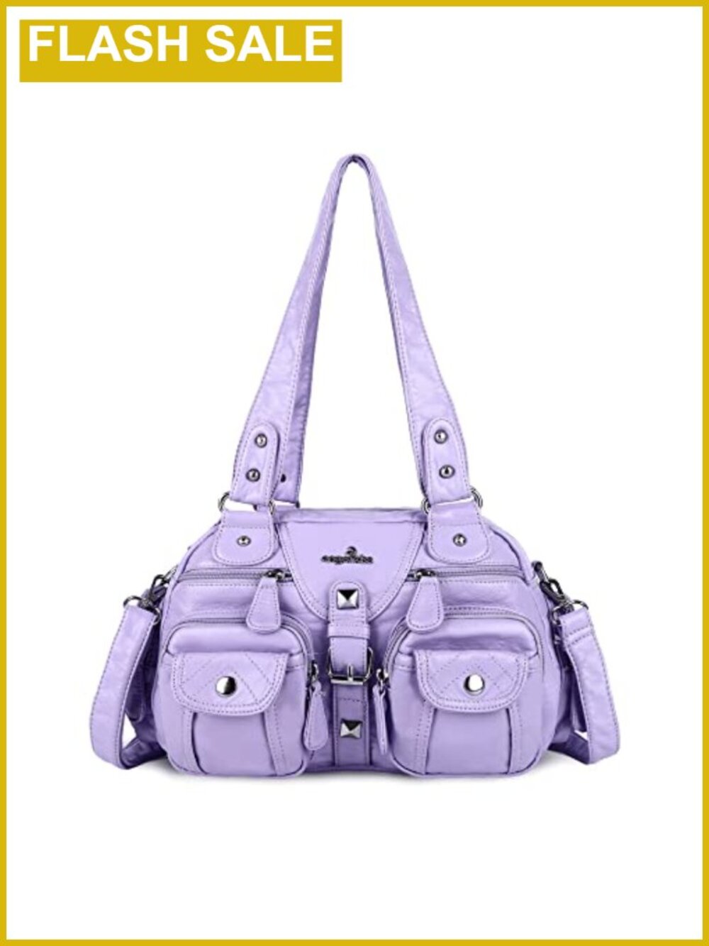 Hobo Crossbody Bag Women Shoulder Purse Multipocket Removable Strap Soft Faux